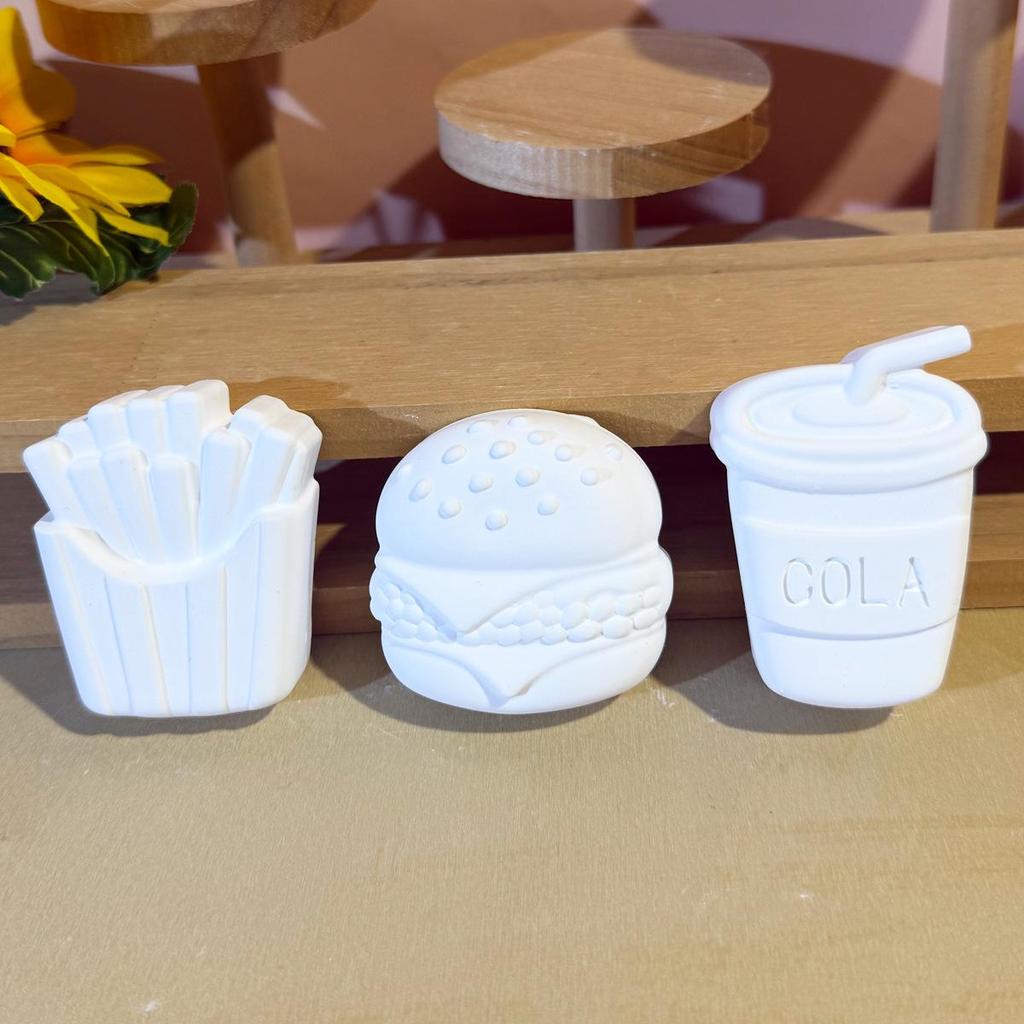 Набор DIY ароматизированных игрушек для еды: Набор магнитов на холодильник «Гамбургер, Картофель фри и Кола»