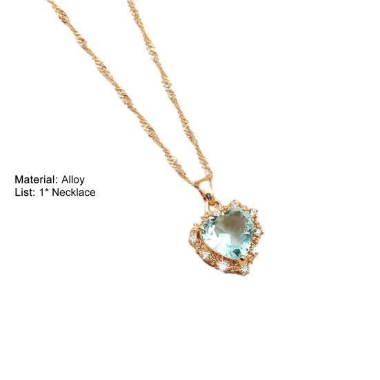 Женское ожерелье с блестящими стразами, роскошная форма сердца, привлекательная женская подвеска для выпускного вечера