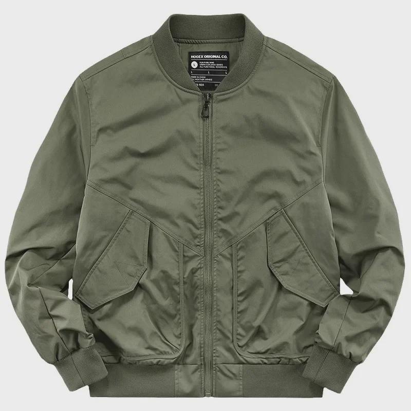 Мужская куртка пилота ВВС - повседневная бейсбольная майка армейского зеленого цвета, рабочая куртка весна/осень