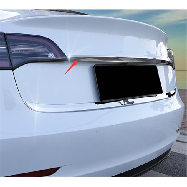 Накладка на рамку крышки багажника из нержавеющей стали для Tesla Model 3 2018- 1 шт.
