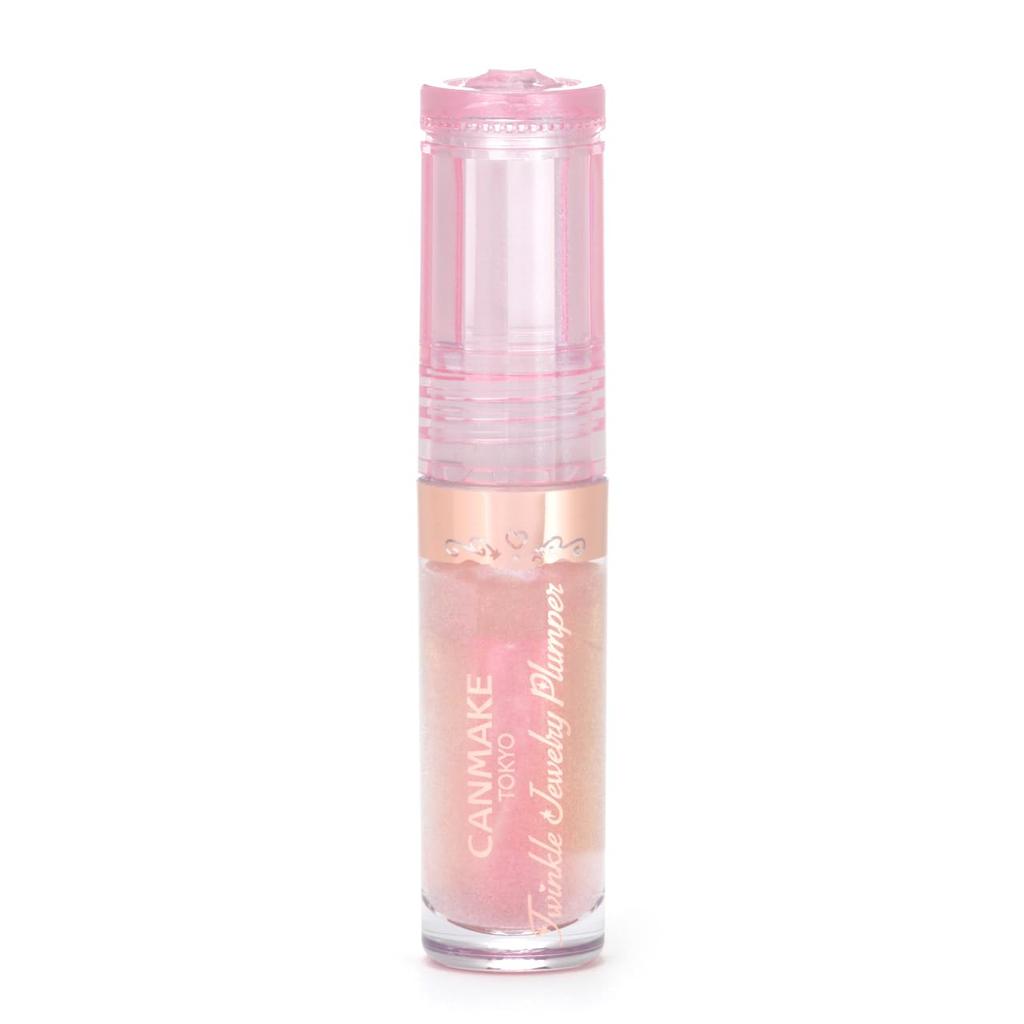 Canmake Twinkle Jewelry Plumper 01 Twinkle Pink Lip Watery Shine Shimmering Plumping Effect 3.4g Gloss, Film, Pearl,