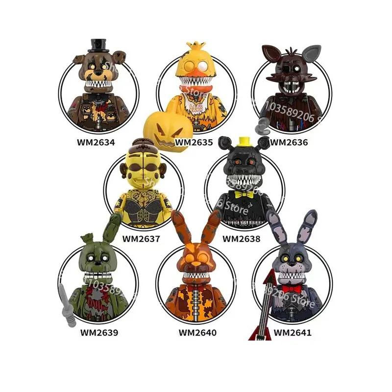 Non-Toxic @Gg1001 Anime Cartoon Model Bricks Horrible Thriller Mini Compatible Assemble Puzzle Toy Building Blocks Children Birthday Gifts