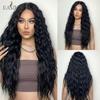 Lace Front Fiber Wigs Super Long Black SYnthetic Wigs Curly Wavy Hair Wigs for Women Daily Cosplay Party Use