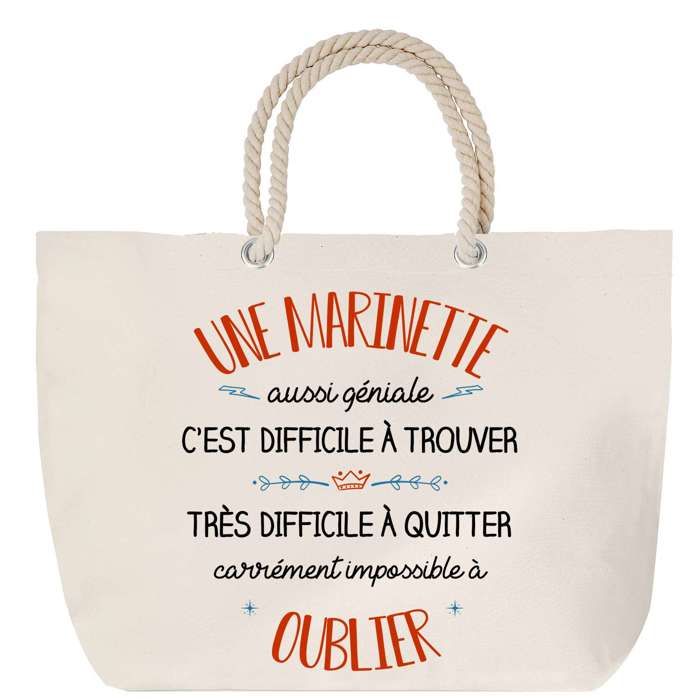 Sac de plage - PLANETEE - Personnalisé - Anse corde - Coton - Multicolore