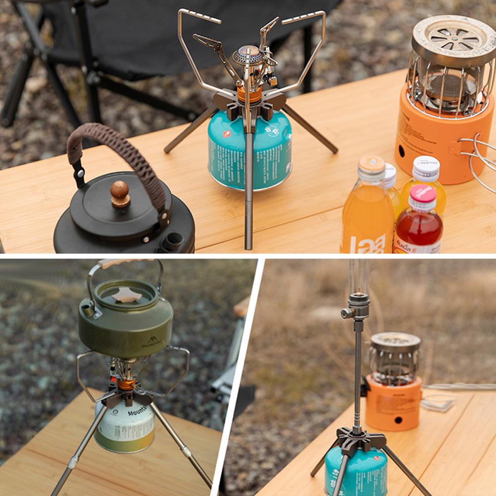 Outdoor Camping Gastank and Stoves Bracket Portable Detachable Furnace Rack Height Adjustable