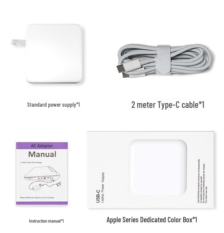 Совместимое с Apple 100-ваттное нитрид-галлиевое Type-C зарядное устройство для MacBook