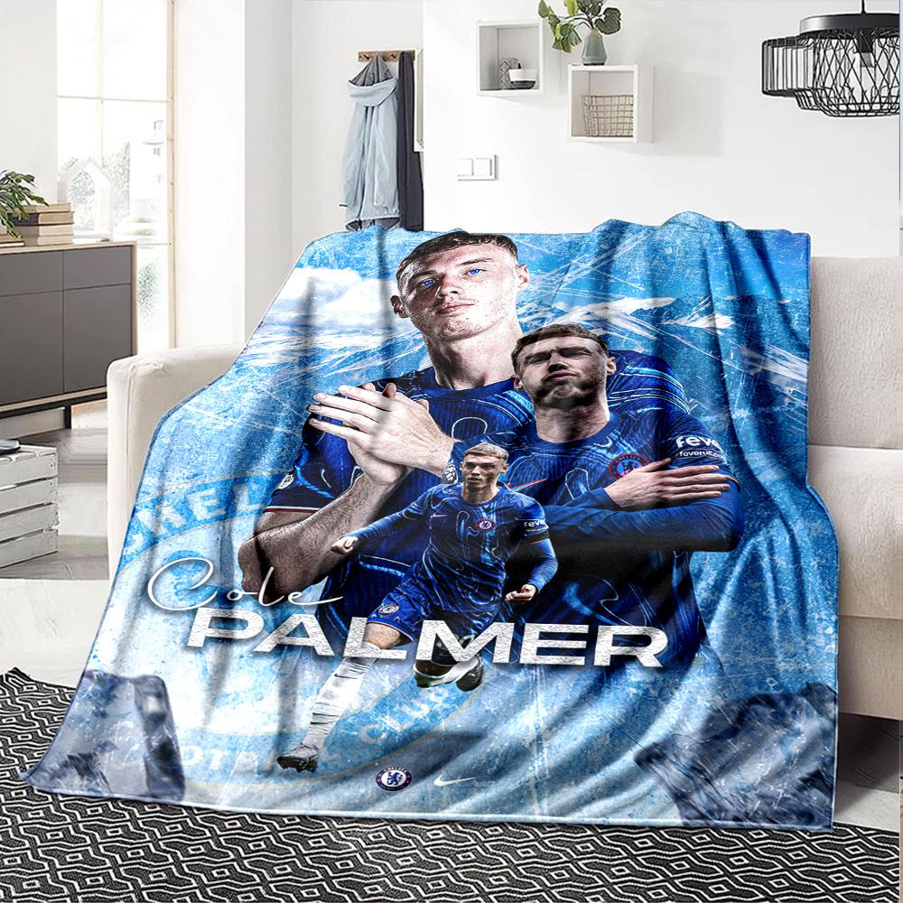Chelsea Fc Football Player Blanket Warmthful Decor Great for Livingroom Office Seaside for All Occasions Stylish Decor