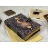 Sun and Moon Blank Spell Book of Shadows Handmade Grimoire Journal Junk Journal Witchcraft Journal Leather Gifts for Men and Women