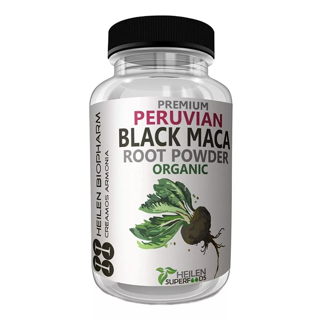 Корень Перуанской черной Маки (100 г), Premium Peruvian Black Maca Root Powder, Heilen Biopharm
