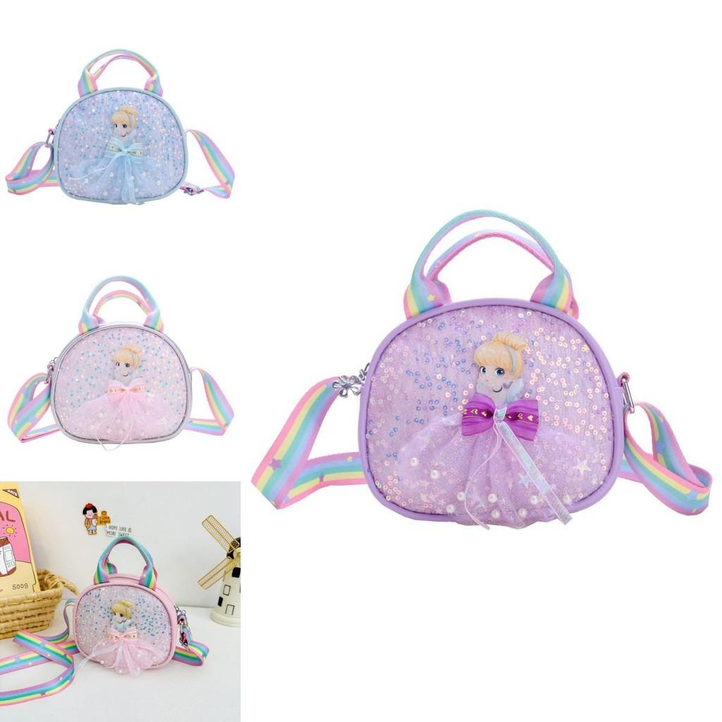 Adorable Japanese Style Gender Neutral Kids Shoulder Bag With Cute Bow And Sequins