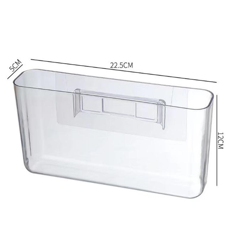 Прозрачная настенная коробка для хранения, настенная прикроватная полка без перфоратора, подвесной настенный органайзер для ключей, косметический ящик для хранения