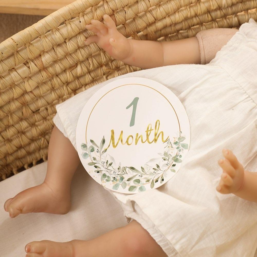 12pcs Number Baby Milestone Card Reusable Newborn Gifts Milestone Photography Card  Baby