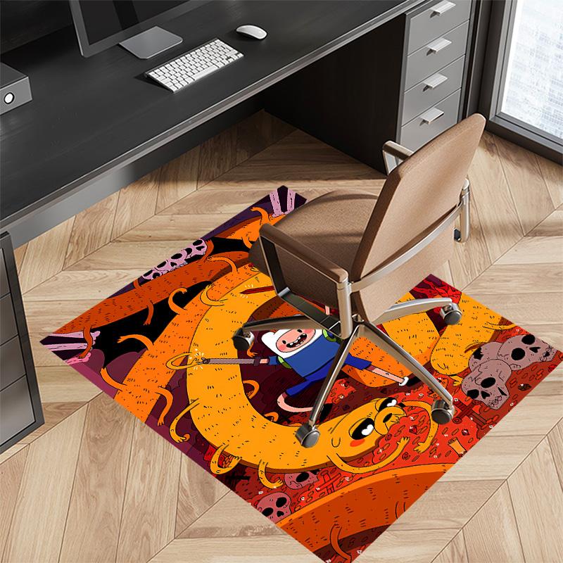 Adventure Time Printed Absorbent Washable Carpet, Non-Slip Bathroom Mats, Kitchen Rugs, Yoga Mat,Living Room Entrance, Camping Picnic Rugs