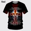 Summer Round Neck 3D Templar Knight Pattern Printed Top Fashionable Casual Short Sleeved Men's T-shirts