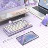 ATTACK SHARK X75 Gaming Mechanical Gasketed Electrophoretic MX Custom Lubricated Crystalline PBT 5000mAh Windows Compatibility Twilight Purple