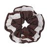 Retro Plaid Check Lace Hair Scrunchies Headbands for Womens Girls Sweet Hair Rope Tie Ponytail Rubber Band Fashion Accessories