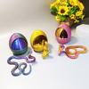 "3D Printed Snake Gear: Colorful Python & Cobra Egg Decoration"