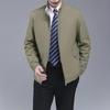 Autumn and Winter New Loose Stand-up Collar Jacket Men's Middle-aged and Elderly Jacket Thin Business Casual Jacket Men's