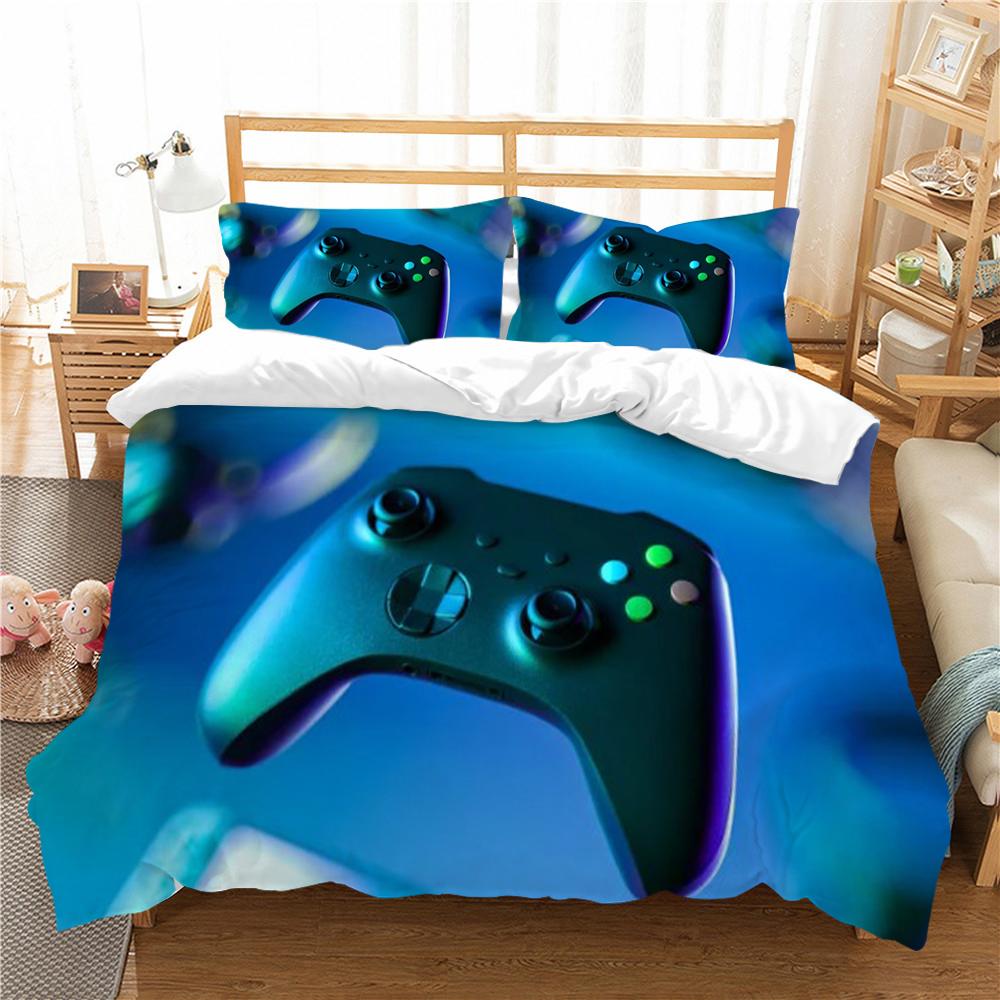 Покрывало, одеяло, комплект постельного белья, наволочка, геймпад, 3D-печать, постельное белье для взрослых, 2/3 шт., микрофибра