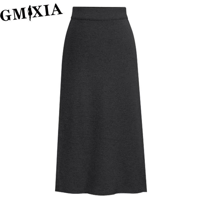 GMXIA Женская Мода Повседневная Однотонная Принтованная Весенне-Осенняя Юбка