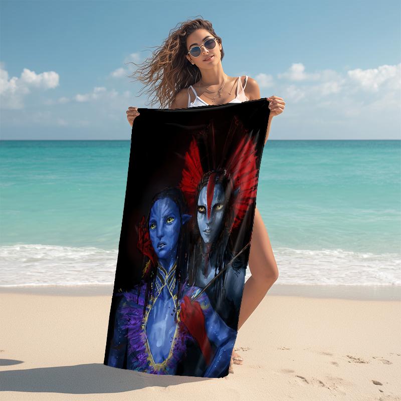 1Pc Avatar Warrior Flames Beach Towel Microfiber Beach Towel Thin Absorbent For Beach Swimming Yoga Bath Sports 0917279