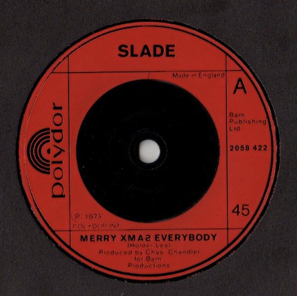7inch Record SLADE - Merry Xmas Everybody 2058422 Polydor 1973 UK Rock Used