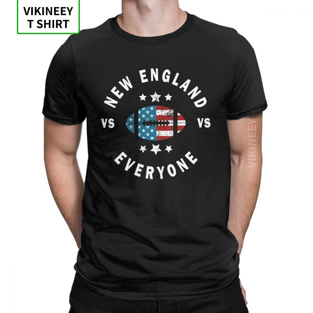 Unisexs T Shirts Funny Distressed New England Vs Everyone Amazing Fans Patriots Tees Crew Neck Clothing Cotton Summer Tshirt