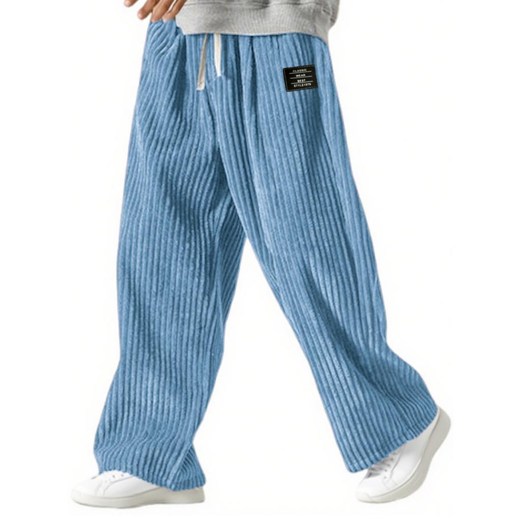 Мужская Мода  Досуг  Средняя Посадка  Длинный Стиль  Повседневные Брюки