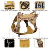 Dog Tactical Harness Vest Pet Dog Harness with 5pcs Dog Patches, Reflective Pet Harness No Pull with Durable Soft Padded Handle