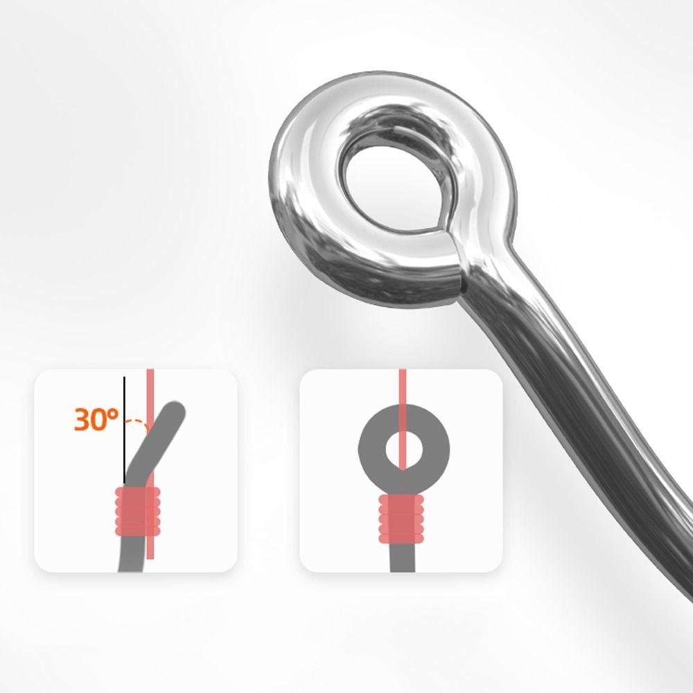 12Pcs/Pack With Eye Fishing Hook Sharp Barbed Fishing Tackle Automatic Flip Fishhook