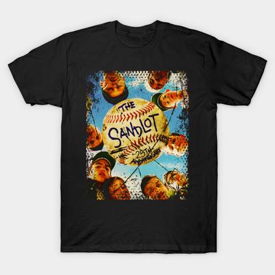 Asian Size Men Print T-shirt Heroes Of The Diamond The Sandlot Baseball Team Shirt No-Cut Heat Transfer Print Cotton Tshirt