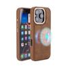 Роскошный магнитный чехол из ПУ-кожи Sagsafe для iPhone 12 13 14 15 16 Pro Max Plus, защитный чехол с защитой от ударов, для беспроводной зарядки