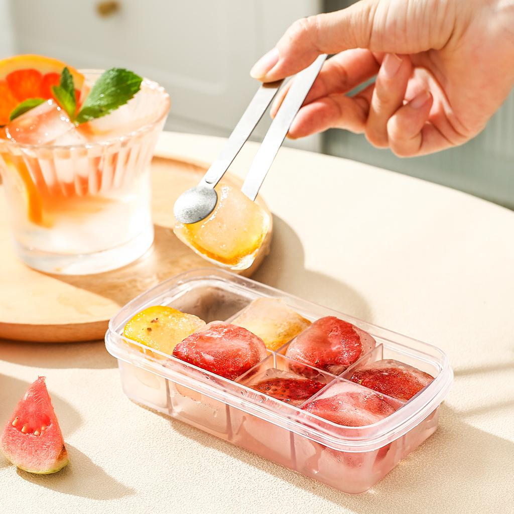 Прозрачная форма для льда Многоцелевой контейнер для хранения льда Мини-лоток для кубиков льда Пластиковая форма для льда Кухонный бар Инструменты для приготовления кубиков льда