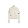 Originals Trefoil Logo High Collar 3-Stripe Zip-Up Sports Jacket Women Jacket Miracle-White IB7316