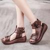 Comemore New 2024 Fish Mouth Gladiator Soft Pu Leather Luxury Summer Roman Shoes Platform Fashion Shoe Wedges Women Sandals 2024