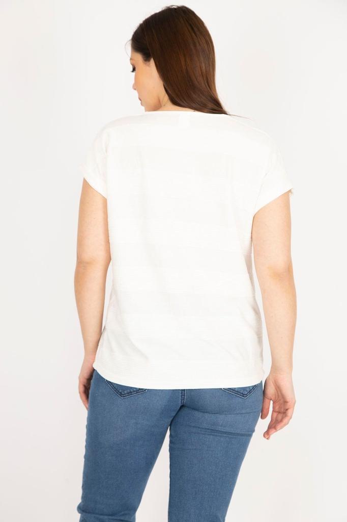 Женская блузка большого размера Bone Плюс размер Блузка с двойным рукавом с собственным узором