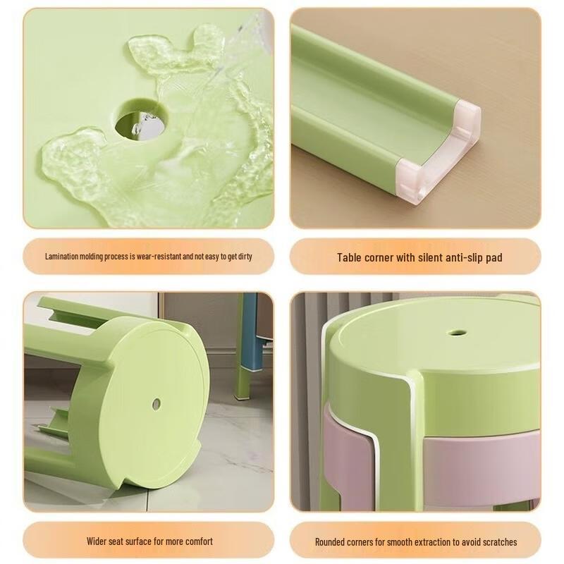 JINGRUIXIANG Stackable Plastic Stool 8-Pack