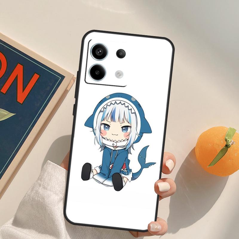 Anime Hololive Gawr Gura Funda For Xiaomi Redmi Note 9 10 11 12 13 14 Pro 9S 10S 11S 12S Redmi 13C 10C 12C 14C Case