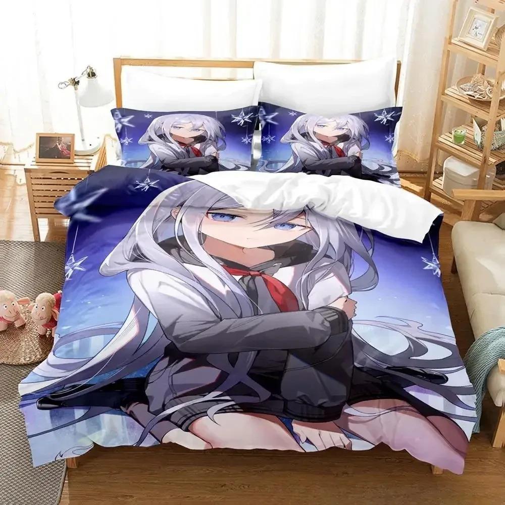 Yoisaki Kanade Bedding Set Cartoon Anime Three-Piece Set Adult Kid Bedroom Duvetcover Sets 3D Kawaii Girl Colcha De Verano Cama