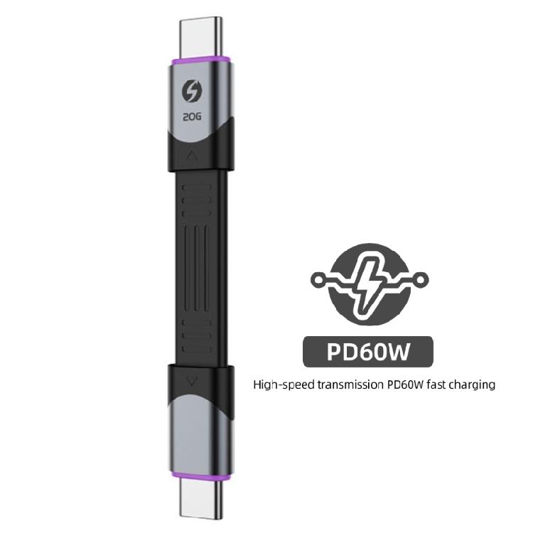 Кабель Type-C на USB C 40 Гбит/с, 15 см, Type C на C, штекер, PD240 Вт, шнур для быстрой зарядки, специально для игровых планшетов, телефонов