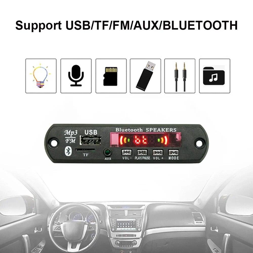 Модуль Bluetooth-приемник 12 В WMA MP3 декодер плата автомобильный аудио динамик плата USB TF FM-радио модуль с пультом дистанционного управления