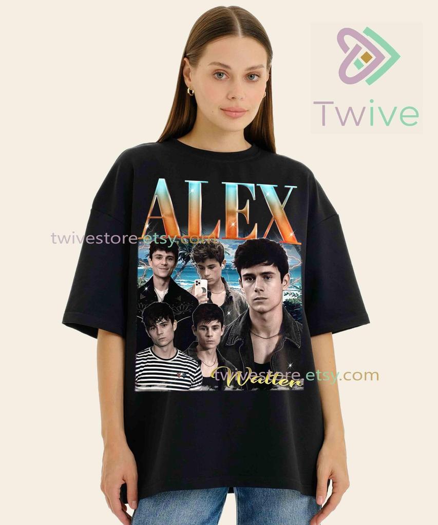 Винтажная рубашка Alex Walter, Ковбойское ранчо, Футболка команды Alex, Футболка Booktok, Подростковое ТВ-шоу, Футболка в ретро-стиле