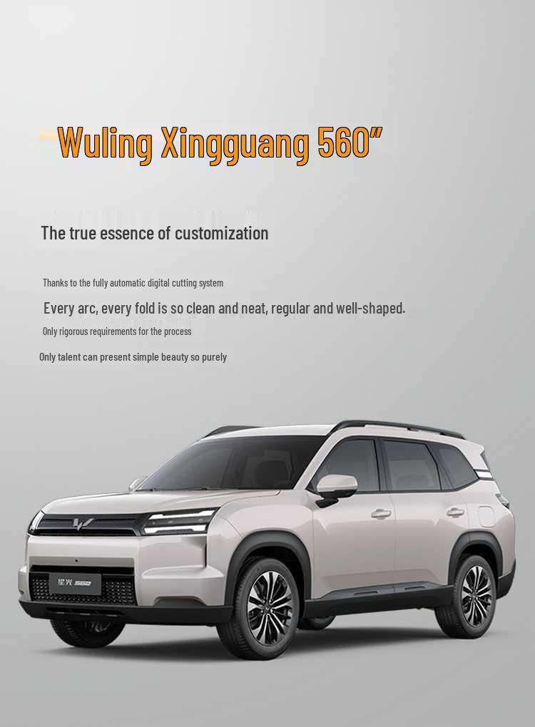 Кожаные чехлы на сиденья автомобиля Wuling Xingguang 560, Всесезонные, Универсальная посадка, Перфорированная и дышащая подушка с полным покрытием.