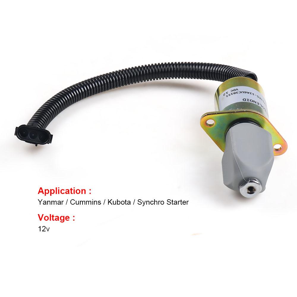 12 В отключение подачи топлива запорный электромагнитный клапан 1753ES-12A6UC3B1S1 для Cummins для Yanmar для Kubota SA-3665-12