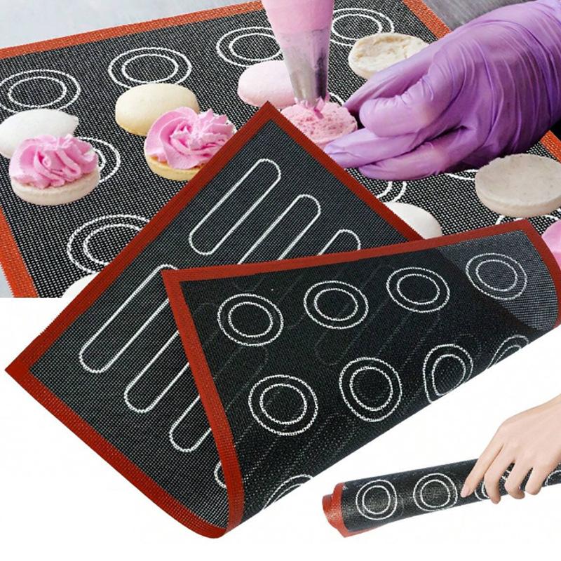 Non-Slip Silicone Baking Mat Dough Rolling Pad Non-Stick Kneading Board Macaron Baking Sheet Fondant Sugar Art Mat for Baking