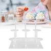 Display Riser Shelf Clear Acrylic Cake Stand Multifunctional for Cupcakes Jewelry Cosmetics Christma