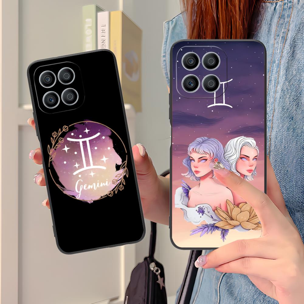 Чехол для мобильного телефона со знаком зодиака Близнецы для Honor 90 80 70 60 50 30 20 10 9 8 7 Pro S SE Lite 5G Цветная печать Роскошный