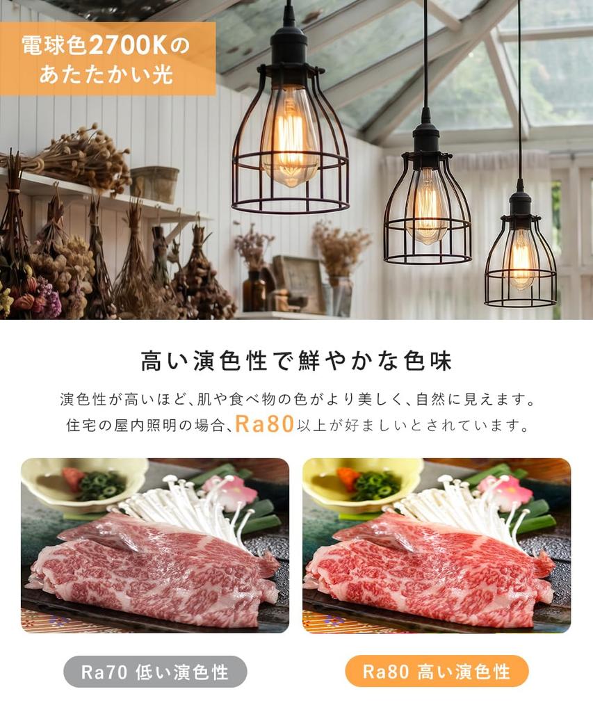 Kyodo Lighting Светодиодная лампа E26 Лампа Эдисона 60 Вт эквивалент 6 Вт 810 лм Теплый белый 2700K Лампа с нитью накала Лампа Эдисона 360° Всенаправленная Недиммируемая