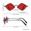 Vintage Metal Small Quadrilateral Frame Diamond Shape Sun Glasses Women's Sunglasses Men's Shades
