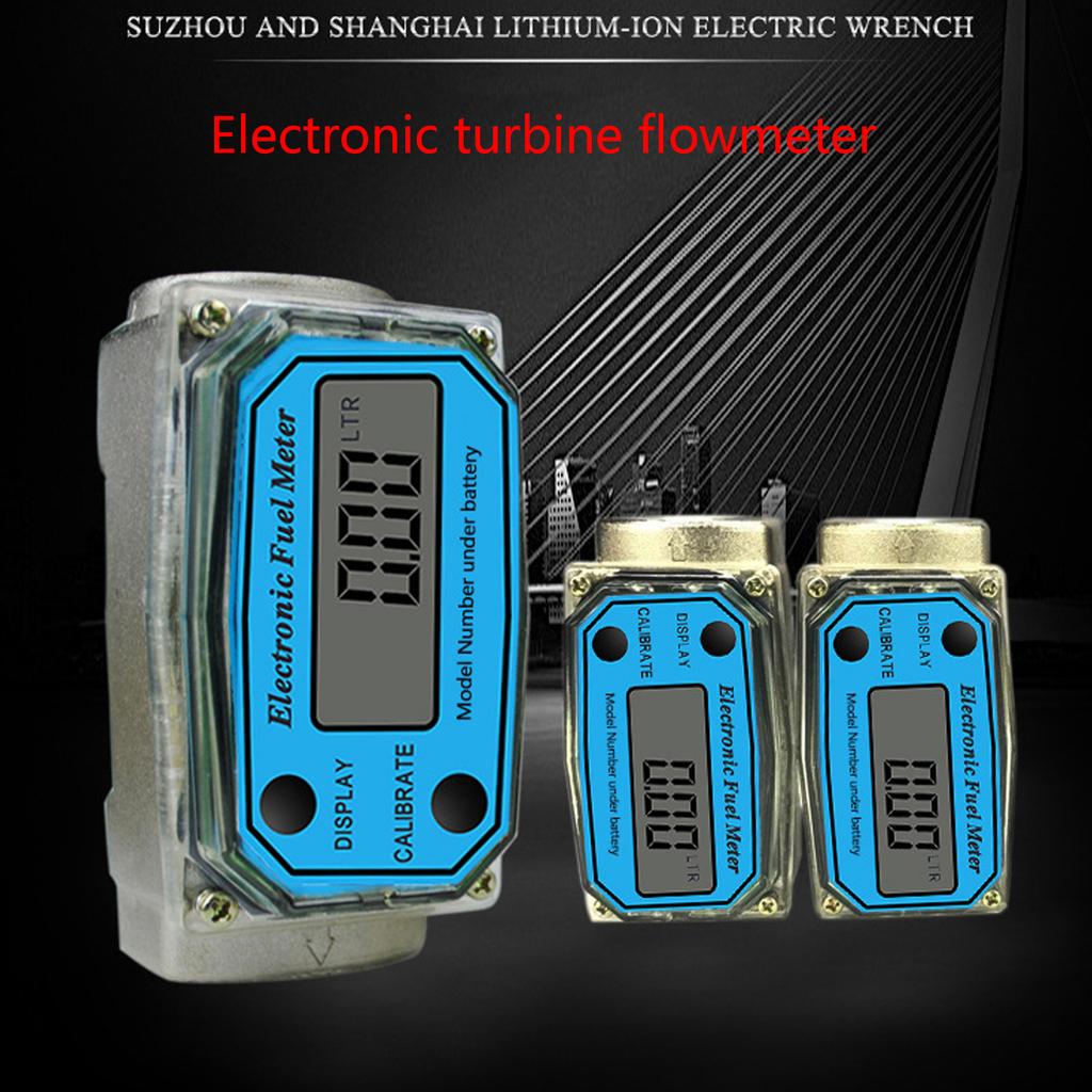 1" Flow Meter Electronic Digital Display Flowmeter with Stainlesss Steel Housing Quick Installation Used for Water Oil